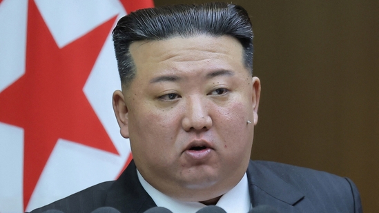 North Korean leader Kim Jong-un speaks during the 9th Session of the 14th Supreme People's Assembly of the Democratic People's Republic of Korea, in Pyongyang.(Reuters)