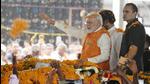 Prime Minister Narendra Modi waves to the supporters during a public meeting, in Mahbubnagar on October. (ANI) Prime Minister Narendra Modi waves to the supporters during a public meeting, in Mahbubnagar on October. (ANI)