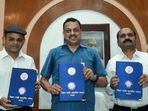 Officials release caste survey report in Patna on Monday. (Santosh Kumar/HT) Officials release caste survey report in Patna on Monday. (Santosh Kumar/HT)