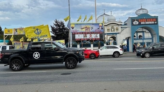 Posters calling for the assassinations of Indian diplomats were put back at Surrey Gurudwara two days after they were pulled down. Posters calling for the assassinations of Indian diplomats were put back at Surrey Gurudwara two days after they were pulled down.