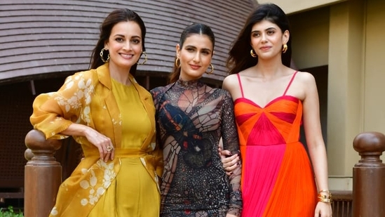 Dhak Dhak actors Dia Mirza, Fatima Sana Shaikh and Sanjana Sanghi kickstarted the promotions of the film soon after the trailer release. The film also stars Ratna Pathak Shah among the four leads but she wasn't part of the promotions on Monday.