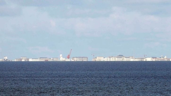 Chinese structures are pictured in Subi Reef in South China Sea.(Reuters File Photo)