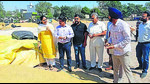 SDM Manjeet Kaur with other officials at a grain mandi in Jagraon on Thursday. (HT Photo) SDM Manjeet Kaur with other officials at a grain mandi in Jagraon on Thursday. (HT Photo)