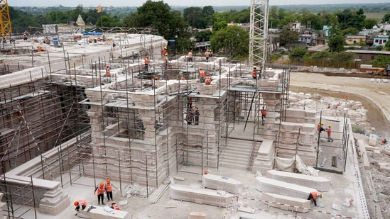The under-construction Ram temple in Ayodhya (HT Files)(HT_PRINT) The under-construction Ram temple in Ayodhya (HT Files)(HT_PRINT)