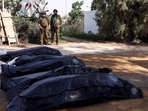 Bodies of victims of Hamas terrorsm at Kibbutz Kfar Aza in south Israel. Bodies of victims of Hamas terrorsm at Kibbutz Kfar Aza in south Israel.
