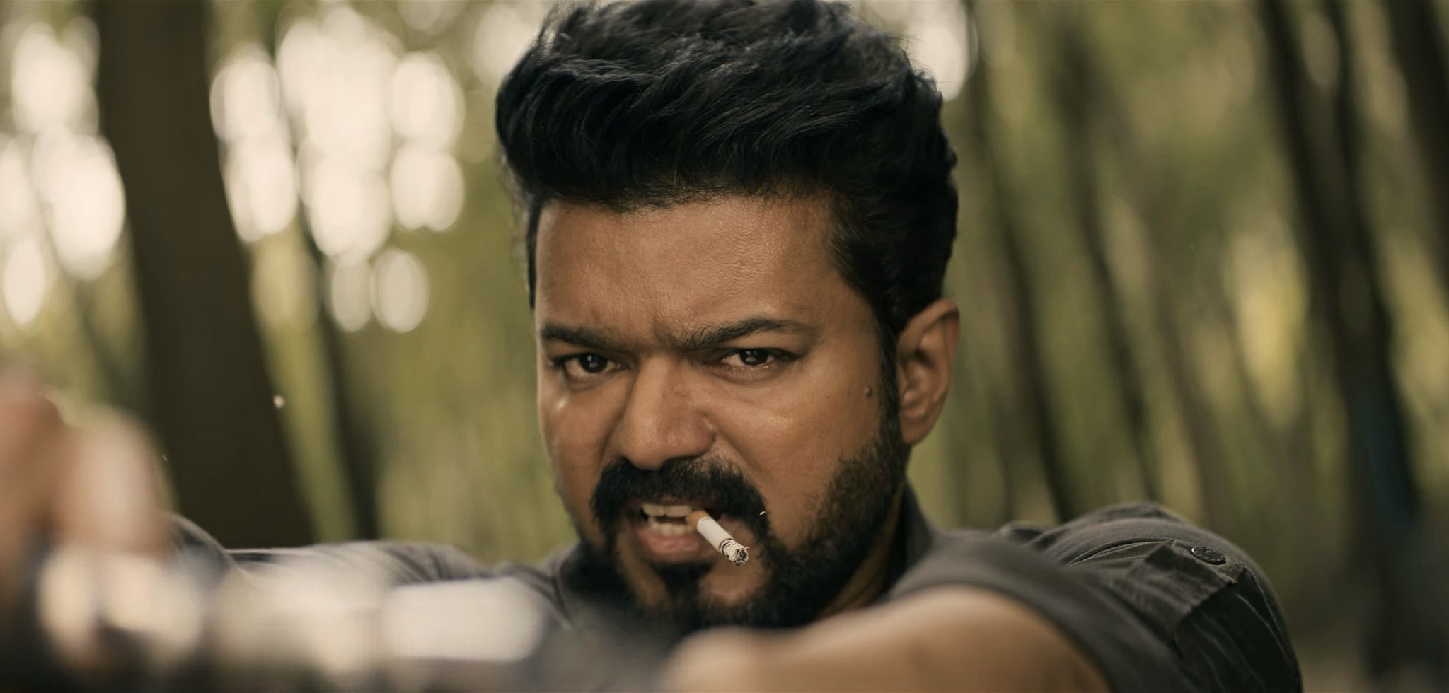 Vijay in a still from the film. Vijay in a still from the film.