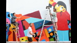 Artists taking part in live mural making (HT Photo) Artists taking part in live mural making (HT Photo)