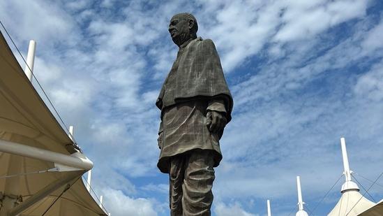 Gujarat: Statue of Unity depicting Sardar Vallabhbhai Patel, the towering figure of India's independence movement.(Photo by Shishir Gupta) Gujarat: Statue of Unity depicting Sardar Vallabhbhai Patel, the towering figure of India's independence movement.(Photo by Shishir Gupta)