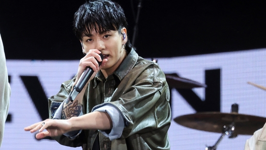 Jungkook performs at the Global Citizen Concert in New York, U.S., September 23, 2023. REUTERS/Caitlin Ochs(REUTERS)