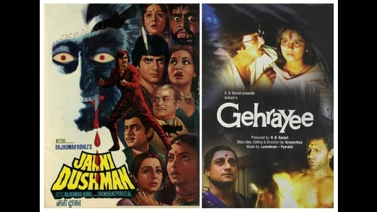 Jaani Dushman (1979) was Bollywood’s first multi-star suspense-horror film. Gehrayee (1980) is arguably Bollywood’s first good horror movie. Jaani Dushman (1979) was Bollywood’s first multi-star suspense-horror film. Gehrayee (1980) is arguably Bollywood’s first good horror movie.