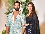 Shahid Kapoor and Mira Rajput were some of the much loved Bollywood couples at Manish Malhotra's Diwali bash on Sunday. While Shahid was in an embroidered white and blue kurta pyjama, Mira complemented him in a black saree with a halter blouse. Shahid Kapoor and Mira Rajput were some of the much loved Bollywood couples at Manish Malhotra's Diwali bash on Sunday. While Shahid was in an embroidered white and blue kurta pyjama, Mira complemented him in a black saree with a halter blouse.