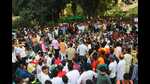 Hundreds of students taking out Sadbhavana March in BHU (Rajesh Kumar) Hundreds of students taking out Sadbhavana March in BHU (Rajesh Kumar)