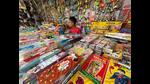 Shopkeeper awaits customers in hopes of making good sales ahead of Diwali. (HT Photo) Shopkeeper awaits customers in hopes of making good sales ahead of Diwali. (HT Photo)