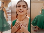 Bhumi Pednekar continues to prove her fashion prowess with back to back stunning looks. After making her fans swoon with her breathtaking look in a brown corset top, the stylish diva effortlessly slipped into an elegant green dress. From sartorial saris to chic pantsuits, Bhumi can pull off any look to perfection. Filled with sassy looks, her Insta-diaries are nothing short of a treasure trove of fashion inspiration. Her latest dress is turning the city green and is sure to steal your heart.(Instagram/@bhumipednekar) Bhumi Pednekar continues to prove her fashion prowess with back to back stunning looks. After making her fans swoon with her breathtaking look in a brown corset top, the stylish diva effortlessly slipped into an elegant green dress. From sartorial saris to chic pantsuits, Bhumi can pull off any look to perfection. Filled with sassy looks, her Insta-diaries are nothing short of a treasure trove of fashion inspiration. Her latest dress is turning the city green and is sure to steal your heart.(Instagram/@bhumipednekar)