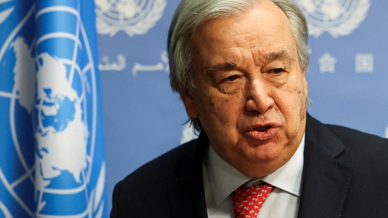 Israel-Hamas War: United Nations Secretary-General Antonio Guterres speaks.(Reuters)