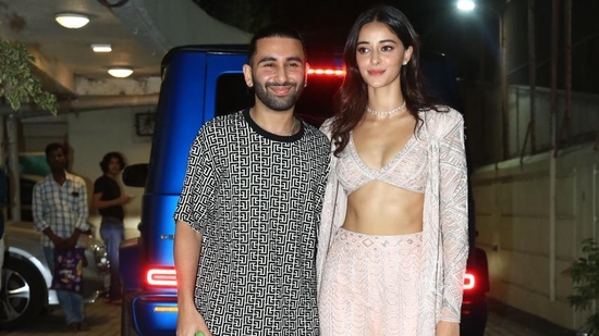 Ananya Panday came with her BFF Orhan Awatramani and the two posed together for the photographers. Ananya didn't pose with boyfriend Aditya Roy Kapur who too was at the party. 