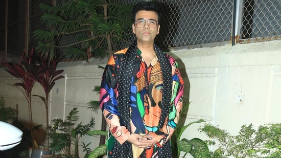 Karan Johar was spotted in a colourful kurta pyjama at Sara Ali Khan's Diwali bash. The party was held a day after Sara's Koffee With Karan season 8 episode was telecast. Ananya Panday was also a guest along with Sara. 