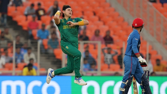 South Africa's Gerald Coetzee in action(REUTERS)