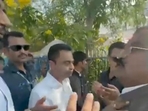 Kamal Nath's son Nakul allegedly stopped from entering polling booth by BJP workers Kamal Nath's son Nakul allegedly stopped from entering polling booth by BJP workers