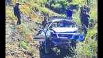 The mangled remains of the cab in Rajouri on Friday. (HT Photo) The mangled remains of the cab in Rajouri on Friday. (HT Photo)