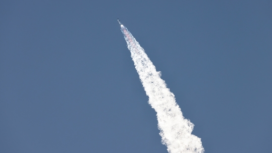 SpaceX's next-generation Starship spacecraft atop its powerful Super Heavy rocket lifts off from the company's Boca Chica launchpad.(REUTERS)