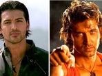 John Abraham as Kabir in Dhoom and Hrithik Roshan as Aaryan in Dhoom 2 John Abraham as Kabir in Dhoom and Hrithik Roshan as Aaryan in Dhoom 2