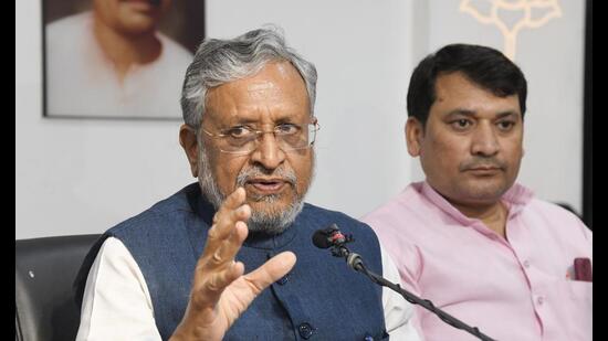 Sushil Kumar Modi in Patna. (HT file) Sushil Kumar Modi in Patna. (HT file)