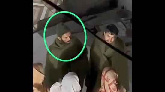 A video grab of LeT terrorist Quari who was gunned down in Rajouri on Thursday. A video grab of LeT terrorist Quari who was gunned down in Rajouri on Thursday.