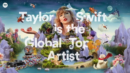 Spotify's gorgeous Taylor Swift artwork is a hit with the Swifties. Spotify's gorgeous Taylor Swift artwork is a hit with the Swifties.