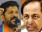 Telangana Congress chief Revanth Reddy and chief minister K Chandrasekhar Rao. Telangana Congress chief Revanth Reddy and chief minister K Chandrasekhar Rao.