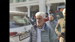 Former DGP Sumedh Singh Saini outside a Faridkot court on Friday. (HT photo) Former DGP Sumedh Singh Saini outside a Faridkot court on Friday. (HT photo)