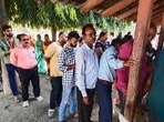 Voters in queue to cast their votes for the Madhya Pradesh Assembly elections Voters in queue to cast their votes for the Madhya Pradesh Assembly elections