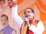 Madhya Pradesh Chief Minister Shivraj Singh Chouhan during BJP's election campaign (PTI)(PTI) Madhya Pradesh Chief Minister Shivraj Singh Chouhan during BJP's election campaign (PTI)(PTI)
