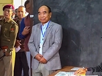 Mizoram Chief Minister Zoramthanga at a polling station to cast his vote for Mizoram Assembly elections. (PTI)(PTI) Mizoram Chief Minister Zoramthanga at a polling station to cast his vote for Mizoram Assembly elections. (PTI)(PTI)