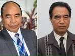 Chief minister Zoramthanga and e ZPM's CM candidate Lalduhoma Chief minister Zoramthanga and e ZPM's CM candidate Lalduhoma