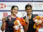 India's Ashwini Ponnappa and Tanisha Crasto pose for photos after wining the silver medal in the women's doubles event at the Syed Modi International 2023 badminton tournament(PTI) India's Ashwini Ponnappa and Tanisha Crasto pose for photos after wining the silver medal in the women's doubles event at the Syed Modi International 2023 badminton tournament(PTI)