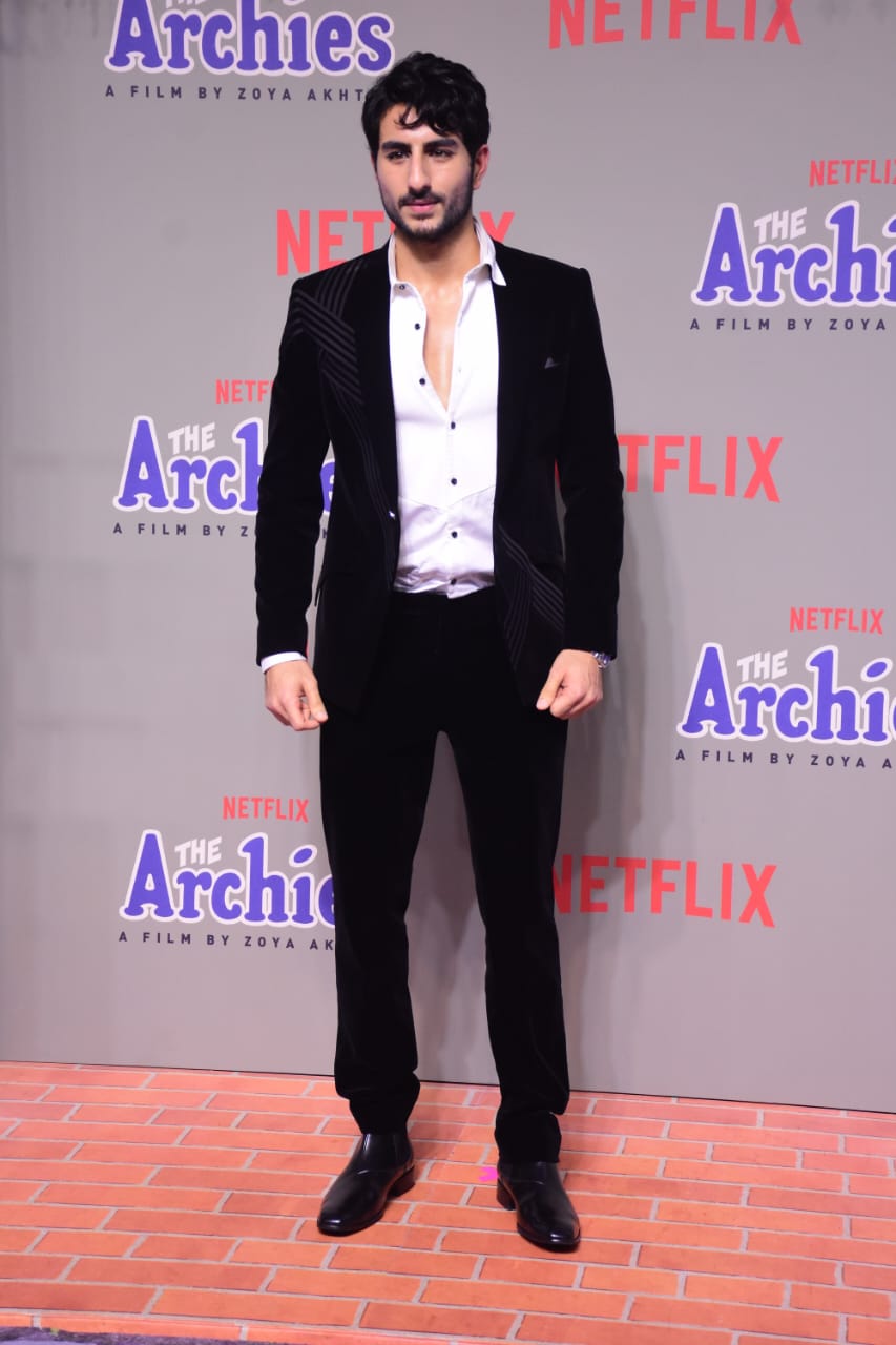 Ibrahim Ali Khan at The Archies premiere in Mumbai last night. (HT Photo/Varinder Chawla) Ibrahim Ali Khan at The Archies premiere in Mumbai last night. (HT Photo/Varinder Chawla)