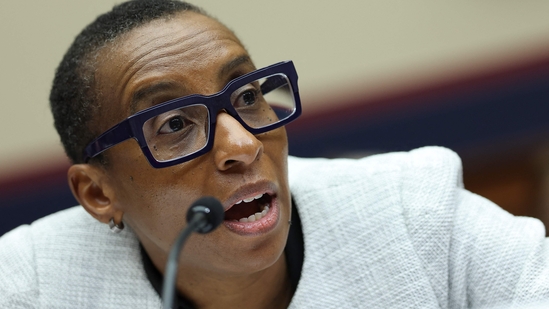 (FILES) Dr. Claudine Gay, President of Harvard University, testifies before the House Education and Workforce Committee on Capitol Hill in Washington, DC, on December 05, 2023. The president of Harvard publicly apologized in an interview published on December 8, 2023, for remarks she made during a congressional hearing about anti-Semitism on US campuses amid the Israel-Hamas conflict. Claudine Gay, a professor who has led the prestigious US university since July 2023, was asked on December 5, 2023, whether calls for "genocide" against Jews would violate Harvard's code of conduct, to which she did not respond with a direct affirmative. (Photo by Kevin Dietsch / GETTY IMAGES NORTH AMERICA / AFP)(AFP) (FILES) Dr. Claudine Gay, President of Harvard University, testifies before the House Education and Workforce Committee on Capitol Hill in Washington, DC, on December 05, 2023. The president of Harvard publicly apologized in an interview published on December 8, 2023, for remarks she made during a congressional hearing about anti-Semitism on US campuses amid the Israel-Hamas conflict. Claudine Gay, a professor who has led the prestigious US university since July 2023, was asked on December 5, 2023, whether calls for "genocide" against Jews would violate Harvard's code of conduct, to which she did not respond with a direct affirmative. (Photo by Kevin Dietsch / GETTY IMAGES NORTH AMERICA / AFP)(AFP)
