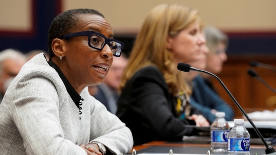 Harvard University President Claudine Gay testifies before a House Education and The Workforce Committee hearing titled "Holding Campus Leaders Accountable and Confronting Antisemitism" on Capitol Hill in Washington, U.S., December 5, 2023.(REUTERS)