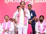 The BRS led by KCR (PTI) The BRS led by KCR (PTI)