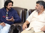 Kiccha Sudeep meets Karnataka Deputy CM DK Shivakumar Kiccha Sudeep meets Karnataka Deputy CM DK Shivakumar