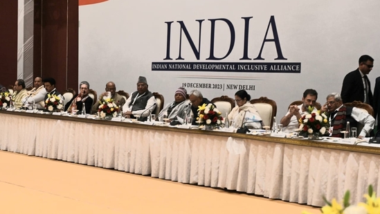 Congress President Mallikarjun Kharge, NCP Chief Sharad Pawar, Sonia Gandhi, RJD Chief Lalu Prasad Yadav, JDU Chief Nitish Kumar, Rahul Gandhi and TMC Chief Mamta Banerjee during the INDIA alliance meeting in New Delhi. (HT Photo) Congress President Mallikarjun Kharge, NCP Chief Sharad Pawar, Sonia Gandhi, RJD Chief Lalu Prasad Yadav, JDU Chief Nitish Kumar, Rahul Gandhi and TMC Chief Mamta Banerjee during the INDIA alliance meeting in New Delhi. (HT Photo)