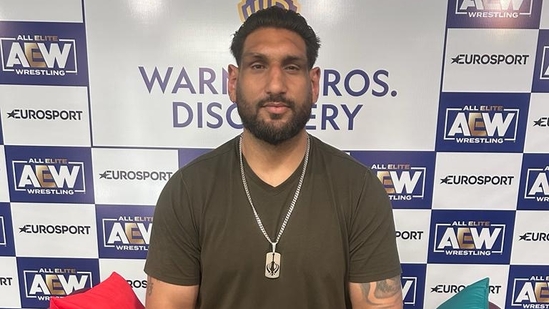 Satnam Singh poses for a photograph during the interaction. Satnam Singh poses for a photograph during the interaction.