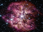 A rarely seen prelude to a Supernova shows a super-bright, massive Wolf-Rayet star in a composite image taken by the James Webb Telescope and released by NASA on March 14, 2023. The star, WR 124, is 15,000 light-years away in the constellation Sagittarius and is 30 times the mass of our Sun. As the ejected gas moves away from the star and cools, cosmic dust forms and glows in the infrared light detectable by Webb. The Wolf-Rayet phase is a fleeting stage that only some stars go through soon before they explode. The origin of cosmic dust that can survive a supernova blast is of great interest to astronomers for multiple reasons. Dust shelters forming stars, gathers together to help form planets, and serves as a platform for molecules to form and clump together, including the building blocks of life on Earth. (NASA/ESA via REUTERS)