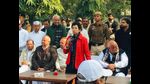 Kumari Selja addressing party members during a meeting at Ambala. (HT) Kumari Selja addressing party members during a meeting at Ambala. (HT)