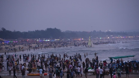 Goa gears up for grand New Year 2024 bash: Tourists flock to beaches, hotels reach full capacity (ANI Photo) Goa gears up for grand New Year 2024 bash: Tourists flock to beaches, hotels reach full capacity (ANI Photo)