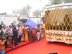 Union Minister of Education and Skill Development and Entrepreneurship Dharmendra Pradhan flags off Kaushal Rath in Odisha (handout) Union Minister of Education and Skill Development and Entrepreneurship Dharmendra Pradhan flags off Kaushal Rath in Odisha (handout)