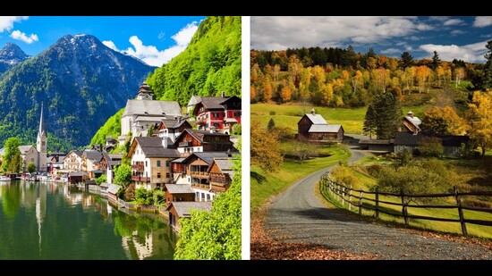 Summer in Hallstatt, Austria, and autumn in Pomfret, Vermont. Both have taken steps to discourage Instagrammers. (Adobe Stock) Summer in Hallstatt, Austria, and autumn in Pomfret, Vermont. Both have taken steps to discourage Instagrammers. (Adobe Stock)