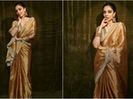 Sobhita Dhulipala is a total stunner who can pull off any look to perfection. Whether it's a chic jumpsuit or a red carpet-worthy gown, the actress knows how to turn heads with her incredible fashion sense. Sobhita is quite active on social media and her stunning Insta-diaries filled with fashion-forward looks are a treasure trove of style inspiration. The actress recently slayed the viral golden saree look as she got dressed in a six-yards of grace oozing royal vibes and serving ethnic fashion goals. Scroll down to take some fashion notes. (Instagram/@sobhitad) Sobhita Dhulipala is a total stunner who can pull off any look to perfection. Whether it's a chic jumpsuit or a red carpet-worthy gown, the actress knows how to turn heads with her incredible fashion sense. Sobhita is quite active on social media and her stunning Insta-diaries filled with fashion-forward looks are a treasure trove of style inspiration. The actress recently slayed the viral golden saree look as she got dressed in a six-yards of grace oozing royal vibes and serving ethnic fashion goals. Scroll down to take some fashion notes. (Instagram/@sobhitad)