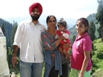 (L to R) Late Lt Col Karanbir Singh Natt with his wife and two daughter, Ashmeet and Guneet (L to R) Late Lt Col Karanbir Singh Natt with his wife and two daughter, Ashmeet and Guneet